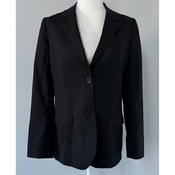 J. Crew Jackets & Blazers - J. Crew Black Wool Blend Blazer Suit Jacket Size 6 Single Breasted Women